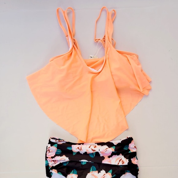 2 Piece Bathing Suits for Women, Trendy High Waisted Bikini Tankini Comfortable - Picture 4 of 9